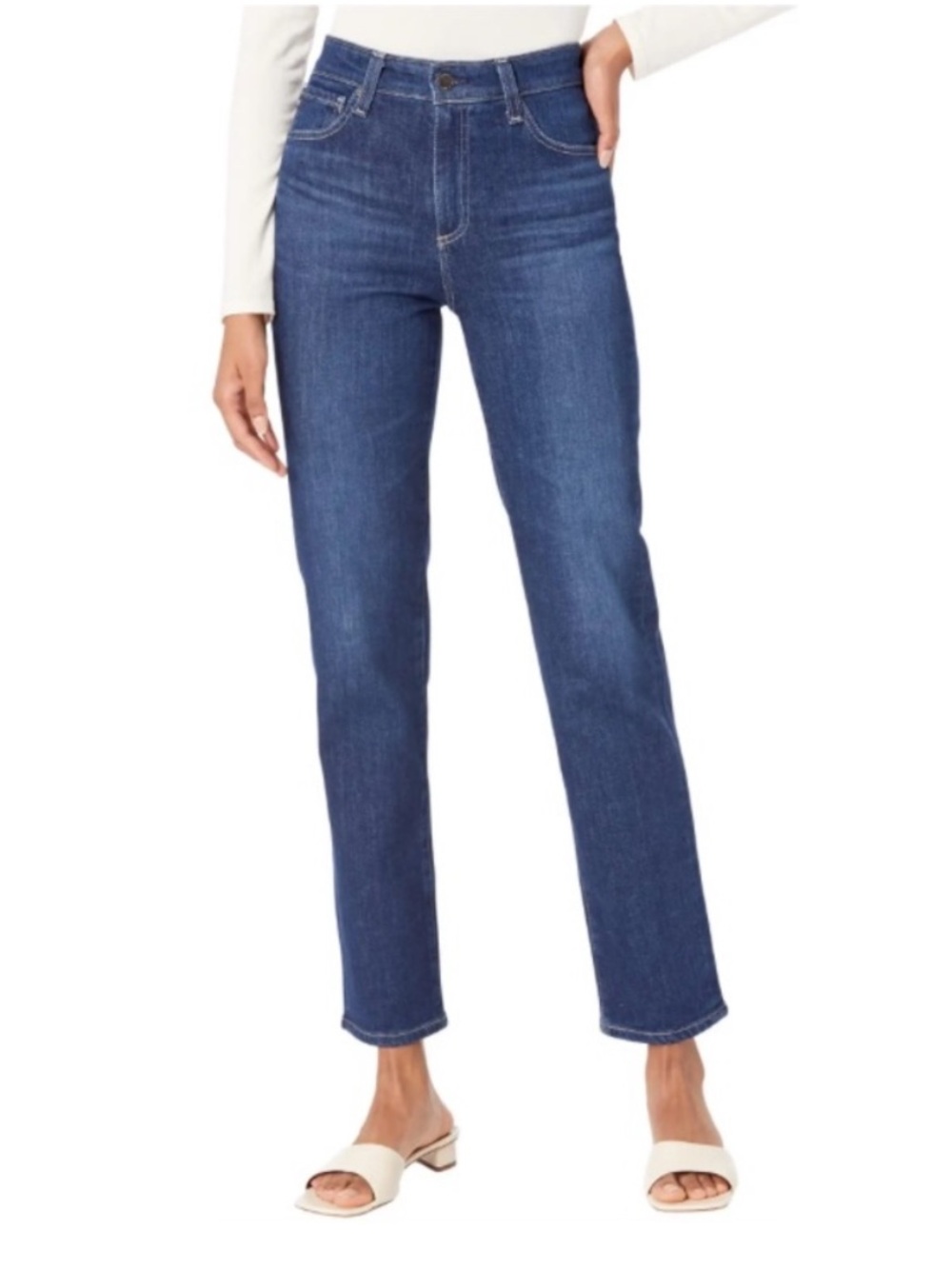 AG Jeans Saige High Rise Straight Jeans Easy Street Blue Denim Casual Women’s 27